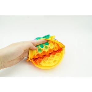 Jucarie antistres din silicon, Flippy, Pop It Now and Flip It, Geanta mica, Ananas, Multicolor, Model 1 - Img 5
