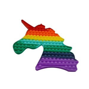 Jucarie antistres din silicon Pop it now, forma Unicorn, multicolor, urias - Img 1