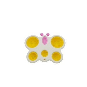 Jucarie Antistres Flippy - Fidget Toy, Simple Dimple, Fluture, Alb - Img 2