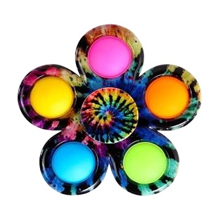 Jucarie antistres simple dimple fidget toy spinner cu 5 buline, Multicolor Rainbow - Img 2