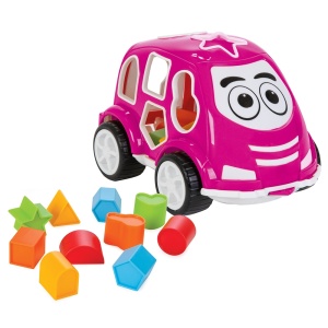 Jucarie cu sortator Pilsan Car pink - Img 1