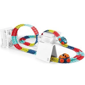 Jucarie de Constructie RollerCoaster, Flippy, 184 de Piese, 44.5x36x7 cm, cu Masini, Multicolor - Img 3