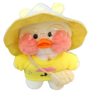 Jucarie de plus Ratusca Lalafanfan Flippy, Haine si Accesorii Random, Alb - Img 2