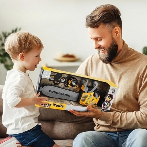 Jucarie Fierastrau Electric pentru Copii, Flippy, cu Sunete și Lumini, Joc de Rol Interactiv, +3 Ani, 43 x 10 x 18.5 cm, Portocaliu - Img 2