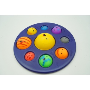 Jucarie senzoriala Dimple fidget toy, Planetariu, Albastru, 18x18 cm - Img 3