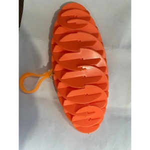 Jucarie Worm Fidget de Decompresie, Flippy, Anti Stres, Dimensiune Compacta 6 cm, Dimensiune Extinsa 15.5 cm, Portocaliu - Img 7