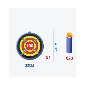 Jucaruie cu Lansator pentru Copii, Flippy, Lanseaza Manual, Tinta, Avion, 20 de Gloante din Material Moale, Joc Interactiv, 24x23.5x6.3 cm, Gri - Img 3
