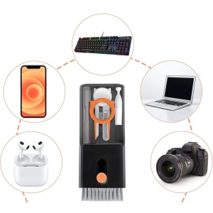 Kit Multifunctional de Curatare Produse Electronice 10in1, Flippy, pentru Laptop, Tastatura, Telefon, Casti, Negru - Img 6