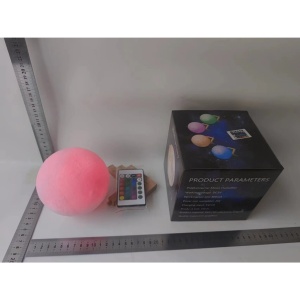 Lampa de veghe in forma de luna cu stele 3D Moon Light, Acumulator integrat, alimentare USB, stand din plastic inclus, 13 cm, 16 culori, Multicolor, Telecomanda inclusa, Flippy - Img 8