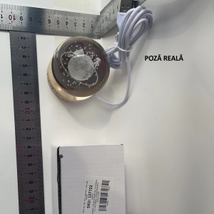 Lampa LED Decorativa, Flippy, cu Bila de Cristal cu Diametru 6cm, Model Cer Instelat 3D, Alimentare USB, Suport din Lemn, Lumina Alb Cald - Img 10