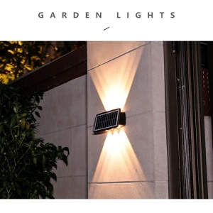 Lampa solara LED bidirectionala dreptunghiulara pentru perete Flippy, 20.5x10 cm, 6 LED-uri, 5.5V, ABS, 500mAh, rezistent la apa IP65, alb cald - Img 3
