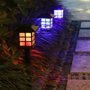 Lampa solara Led pentru gradina, Tip felinar, Flippy, Multicolor - Img 5
