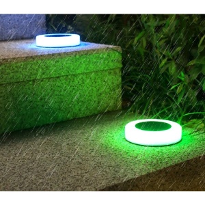 Lampa solara LED, sub forma de cerc, pentru gazon sau gradina, Rezistenta la apa, Flippy, Multicolor - Img 4