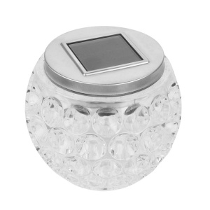 Lampa solara LED tip Glob cristal pentru gradina/trepte/terasa Flippy, rezistent la apa IP65, 10 x 9.5 cm, 1.2V, ABS, 600mAh, multicolor - Img 1