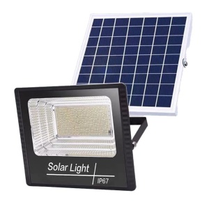 Lampă solară stradală, Flippy, 220 LED, 100 W, cu panou solar, brat de montare inclus - Img 1