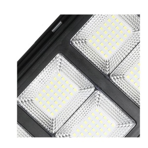 Lampa solara stradala Flippy, cu telecomanda, senzor de miscare si lumina, suport prindere, 225 LED-uri, IP65, ABS, 15AH, 300W, temperatura culoare 6500K, 69.5x24.3x6.8 cm, autonomie 10-12 ore, negru - Img 3