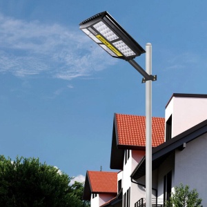 Lampa solara stradala Flippy, cu telecomanda, senzor de miscare si lumina, suport prindere, 280 LED-uri, IP65, ABS, 12AH, 500W, temperatura culoare 6500K, 44.5x37.7x6.6 cm, autonomie 10-12 ore, negru - Img 4