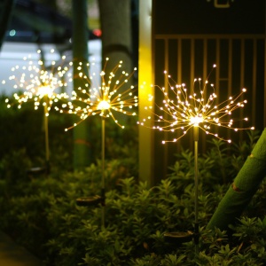 Lampa solara sub forma de artificii, 120 LED-uri, alb cald, Flippy - Img 9
