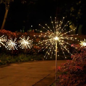 Lampa solara sub forma de artificii, 90 LED-uri, alb cald, Flippy - Img 2