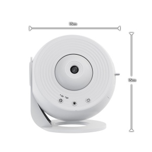 Lampa Tip Proiector Galaxie, Flippy, pentru Dormitor, Tematica Cer Instelat, Model Glob, HD, Rotire 360 de Grade, 20 de Imagini, Incarcare USB, 10 W, 15x15 cm, Alb - Img 5