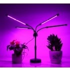 Lampa UV pentru crestere plante Flippy, cu USB, 10W, 4 capete, lumina mov, 96 LED-uri, 9 nivele lumina, timer, ajustabila pana la 65 cm