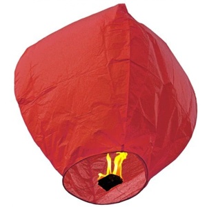 Lampion zburator, Flippy, hartie biodegradabila, Rosu - Img 1