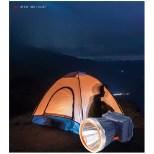 Lanterna LED de Montat pe Cap, Flippy, cu Raza Lunga de Zoom, Reincarcabila USB, Far Telescopic, Rezistent la Apa, Reglabil, pentru Pescuit in Aer Liber, Camping, Lumina Puternica, Lanterna, 10.5x8x6.5 cm, Albastru - Img 5