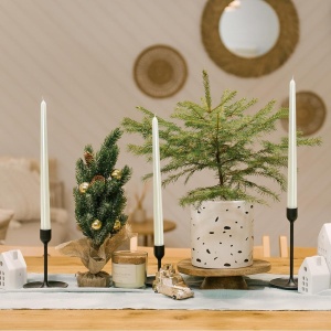 Lumanare Decorativa, Flippy, pentru Masa, 25 cm, din Parafina, fara Fum, Ardere 7.5h, Alb - Img 2