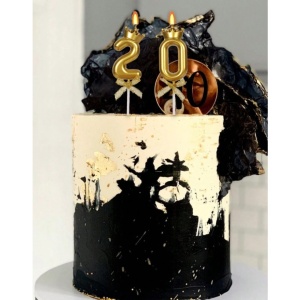 Lumanare pentru Tort Cifra 0, Model Coroana, Gold, Flippy, Party - Img 10