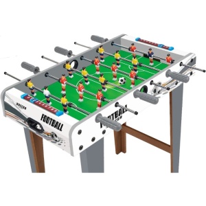 Masa de fotbal cu teren si 18 jucatori Flippy, 6 manere, cu Tablou Scor, din Metal, Lemn si ABS, 69 x 36.5 x 23 cm, cu Picioare, Design Multicolor, pentru copii/adulti - Img 1