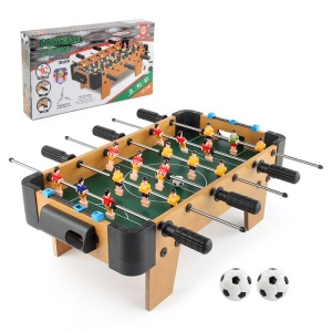 Masa de fotbal cu teren si 18 jucatori Flippy, 6 manere, cu tablou pentru scor, din metal, lemn si ABS, 51 x 44 x 17.5 cm, cu picioare, pentru copii/adulti - Img 6