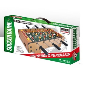 Masa de fotbal cu teren si 18 jucatori Flippy, 6 manere, cu tablou pentru scor, din metal, lemn si ABS, 50 x 25 x 18 cm, cu picioare, pentru copii/adulti - Img 5