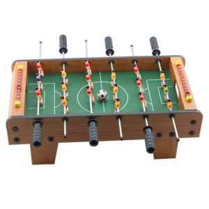 Masa de Fotbal cu Teren si 18 Jucatori Flippy, 6 Manere, cu Tablou pentru Scor, din Metal, Lemn si ABS, 60.5 x 30.5 x 18.5 cm, cu Picioare, pentru copii/adulti - Img 3