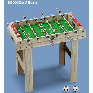 Masa de Fotbal cu Teren si 18 Jucatori Flippy, 6 Manere, cu Tablou pentru Scor, din Metal, Lemn si ABS, 81 x 43 x 78 cm, cu Picioare, pentru copii/adulti, Gri - Img 3
