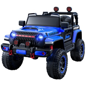Mașină Electrică pentru Copii, Flippy, Off-Road, Conectare Bluetooth, telecomandă, Tracțiune Integrală, Lumina Intermitenta, Baterie 12V 7Ah, 120x63x68cm, Albastru - Img 9