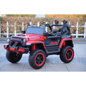 Mașină Electrică pentru Copii, Flippy, Off-Road, Conectare Bluetooth, telecomandă, Tracțiune Integrală, Lumina Intermitenta, Baterie 12V 7Ah, 120x63x68cm, Rosu - Img 5