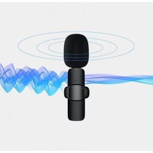Microfon Lavaliera Wireless, Flippy, 1 Microfon si 1 Receptor Tip C, Autonomie 1-3h, Bluetooth 5.0, 70dB, Baterie 50 mAh, Negru - Img 2