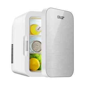 Mini frigider cosmetice, Flippy, dubla functie de incalzire/racire, portabil, 8L, gri - Img 1
