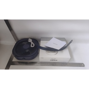 Mini ventilator pentru birou cu usb, Flippy, rotire 360 grade, 3 viteze, 4000 mA, 13.5 x 12,8, Albastru - Img 4
