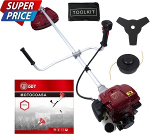 Motocoasa pe benzina in 4 timpi, DDT-1000L, 7 Cp, 62 CC, 3 acc. incluse