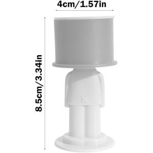 Opritor de Usa, Flippy, din Silicon, Model Magicial, cu Prindere de Perete, Anti-Coliziune, 4x 8.5 cm, Gri - Img 4