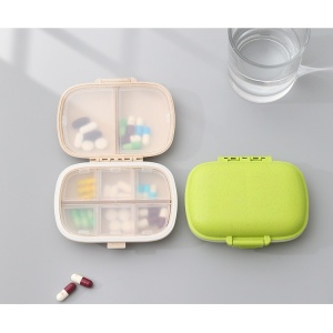 Organizator medicamente, Plastic, 8 compartimente, 0.1 L, Verde, Flippy, 11 x 7 cm - Img 3
