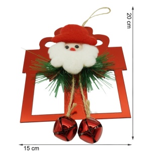 Ornament brad, Flippy, Cadou cu clopotei, Rosu, Lucios, 15*20CM, Acril, Interior/ Exterior - Img 11