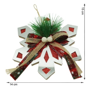 Ornament brad, Flippy, Fulg de nea, Argintiu, Lucios, 14*15CM, Acril, Interior/ Exterior - Img 11