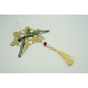 Ornament brad, Flippy, Fulg de nea, Auriu, Lucios, 15*27CM, Acril, Interior/ Exterior - Img 10