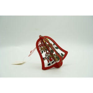 Ornament de brad clopotel, Flippy, multicolor, lemn, 10.5x9.5 cm - Img 5