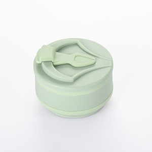 Pahar pliabil din silicon Flippy, pentru calatorii, camping, 350 ml, 8.2x6.3x9.1 cm, verde - Img 7