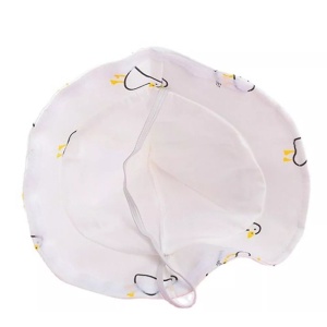 Palarie de Protectie pentru Bebelusi, Flippy, Model Ratuste, Pescareasca, de Primavara si Toamna, cu Masca si Fermoar, 48 cm, pentru 6-12 Luni, Alb - Img 6