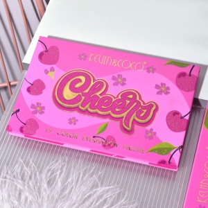 Paleta de Machiaj, KEVIN & COCO, Cherry Blossom. Fard de Pleoape, 19 culori, 19.2 x 12.8 x 1.4 cm - Img 3