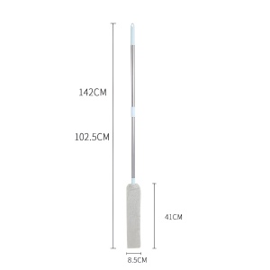 Pamatuf pentru Curatat Praful, Flippy, Model Slim pentru Zone Greu Accesibile, Maner Extensibil, Laveta Microfibra Inclusa, Usor de Curatat, Albastru Gri - Img 3